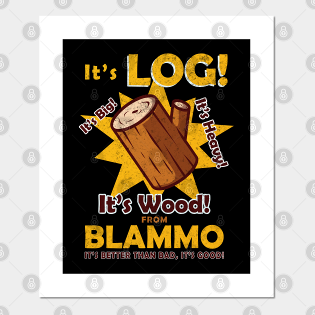 It's Log From Blammo Ren And Stimpy Vintage Ren And Stimpy Posters